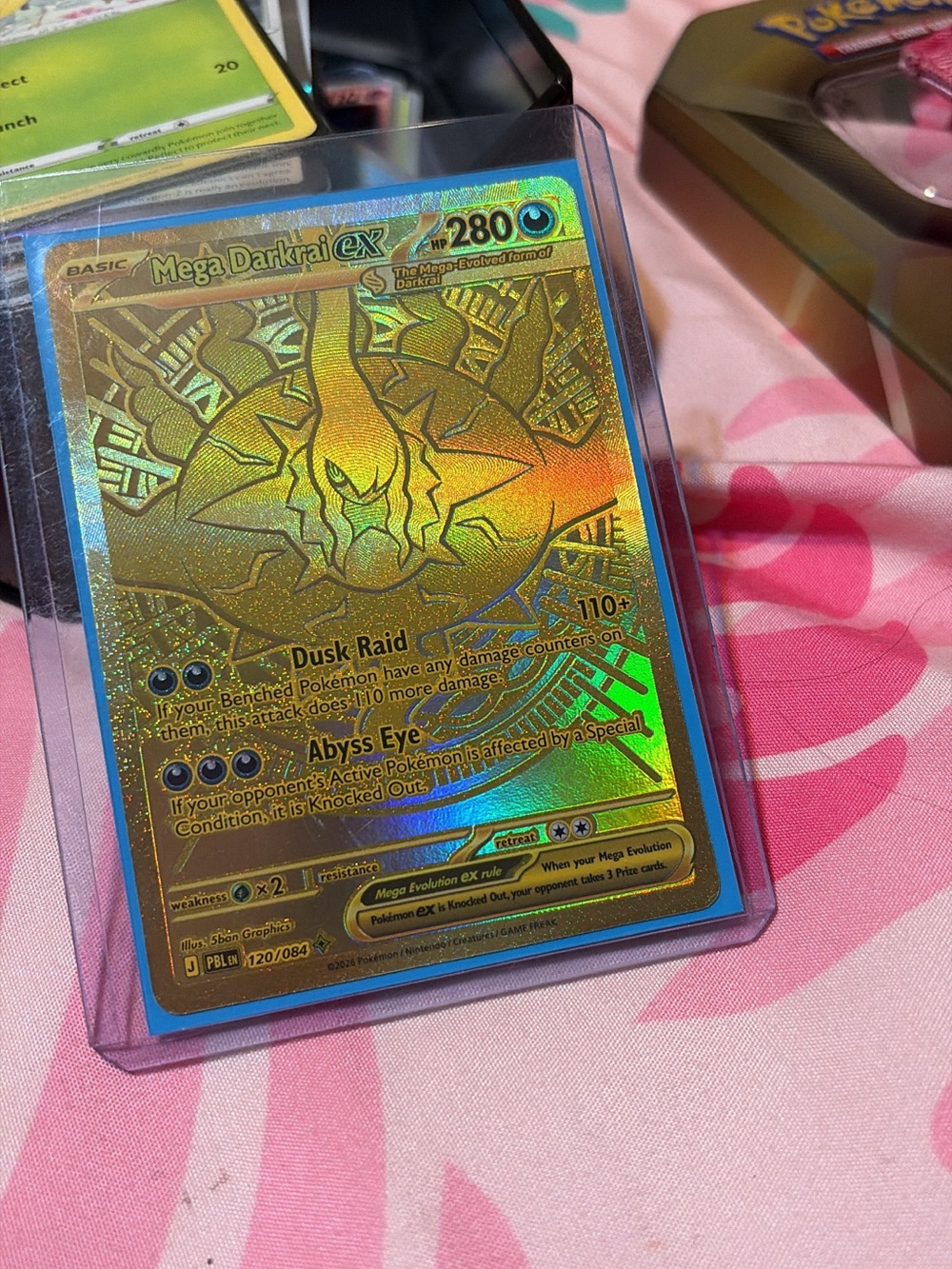 Pokemon Gold Mega Darkrai EX Holo Trading Card
